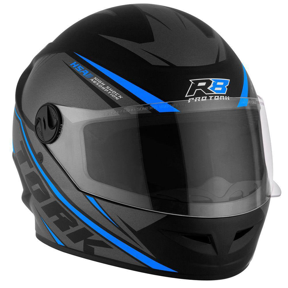 Capacete Moto Fechado Pro Tork R8 com Viseira cristal diversas cores