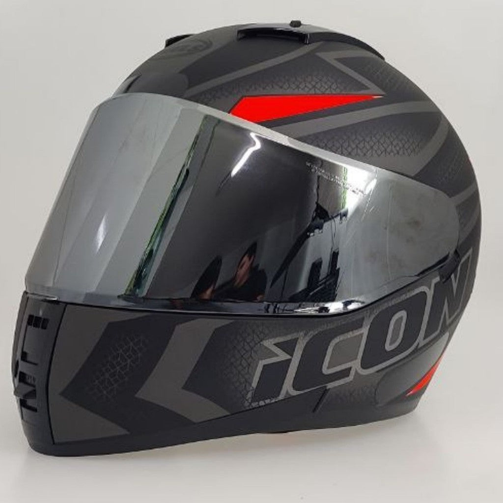 Kit Capacete Fechado Moto Peels Icon Fast + Vis Metalizada
