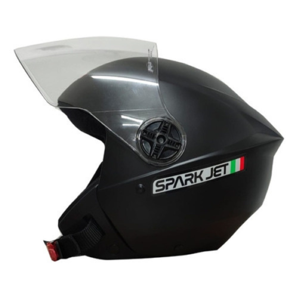 KIT Capacete Moto Ebf Spark Jet Aberto + Viseira Azul