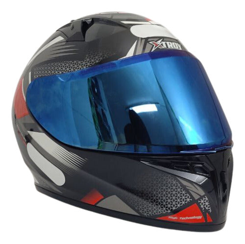 Kit Capacete Xtroy Esportivo Com Narigueira + Vis Camaleão