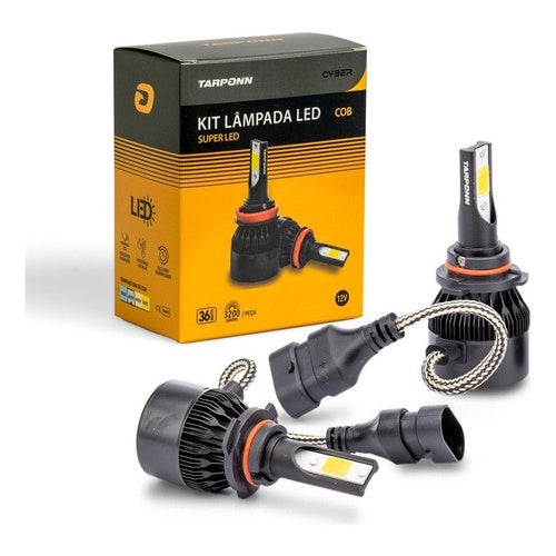 Kit 2 Lâmpadas Carro Super Led Cyber H1 H3 H7 H8 H11 Hb3 Hb4