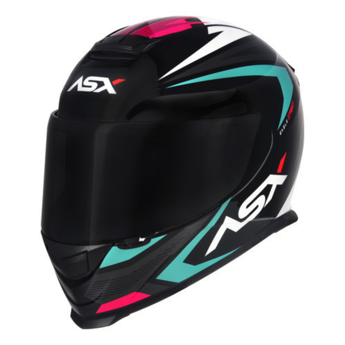 Capacete ASX Eagle Street Brilho Feminino + Viseira Fumê