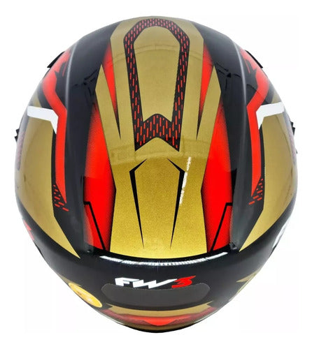 Capacete Fw3 X Open 43 Com Óculos Interno Aberto Top