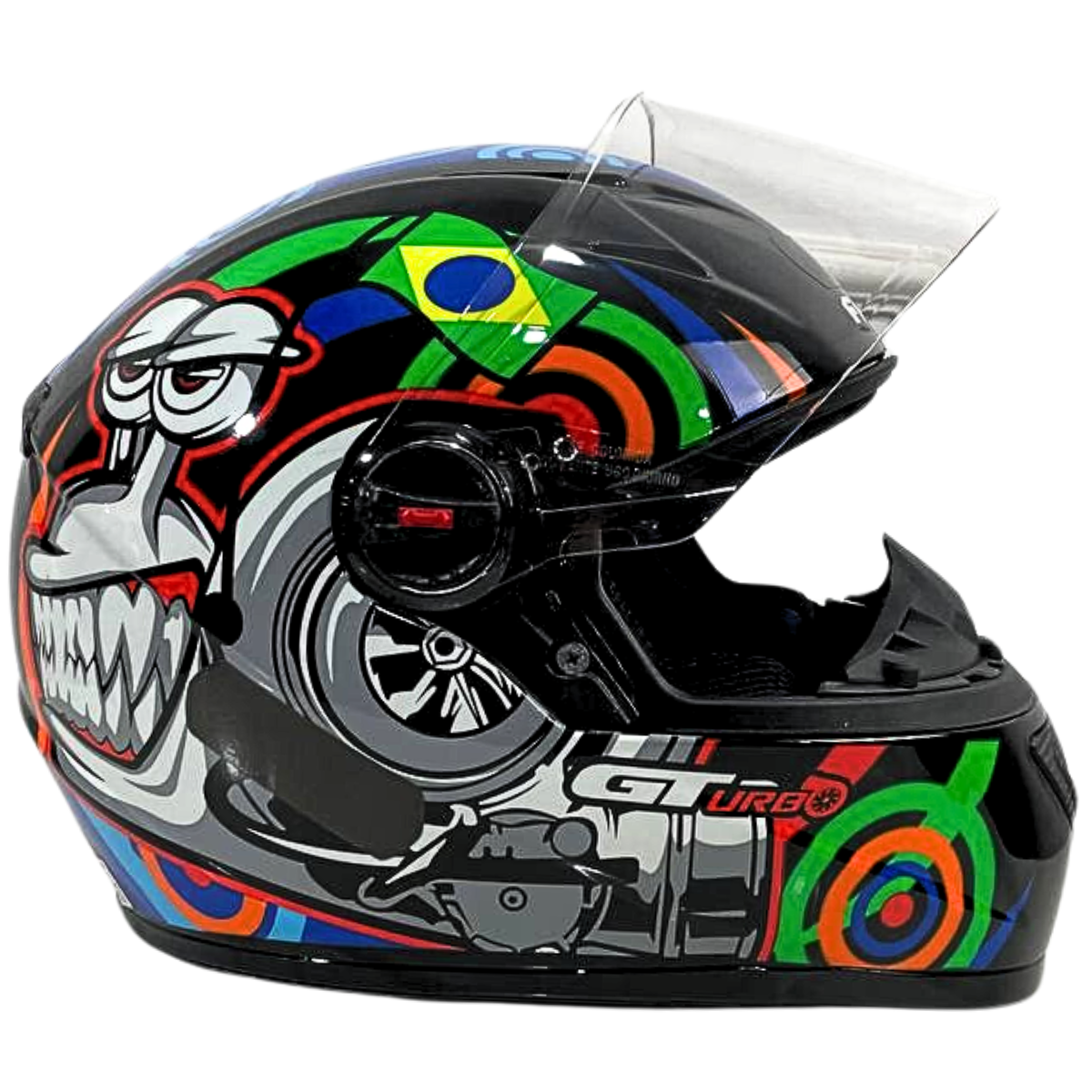 Capacete Moto Fw3 Gt2 Gt5 Viseira Cristal Com Narigueira
