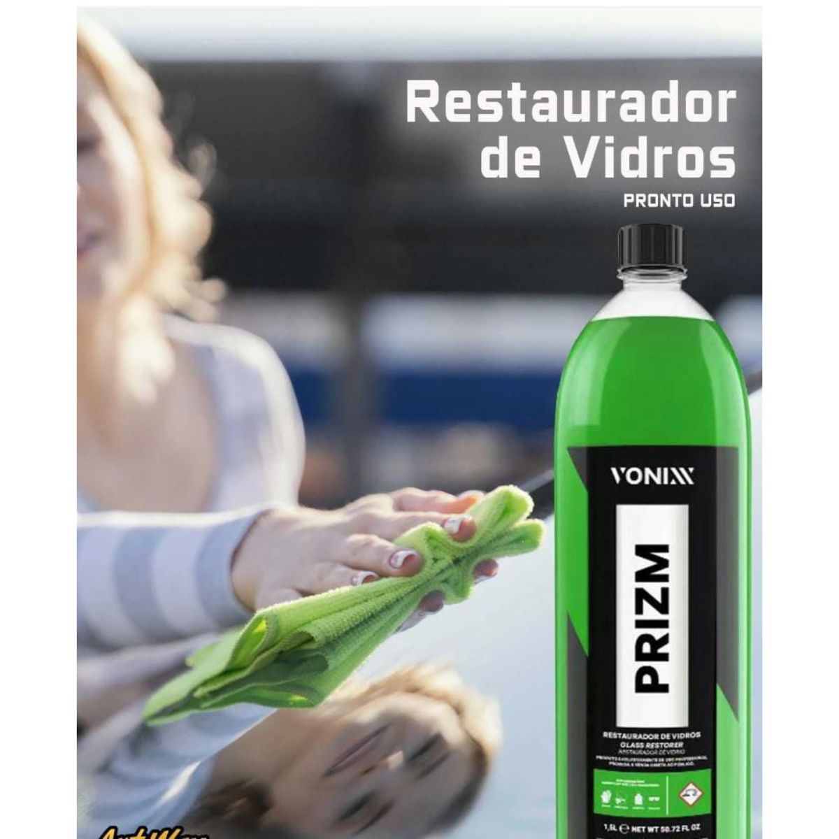 Prizm 1,5 Litros Limpa Vidros Removedor Chuva Acida Vonixx