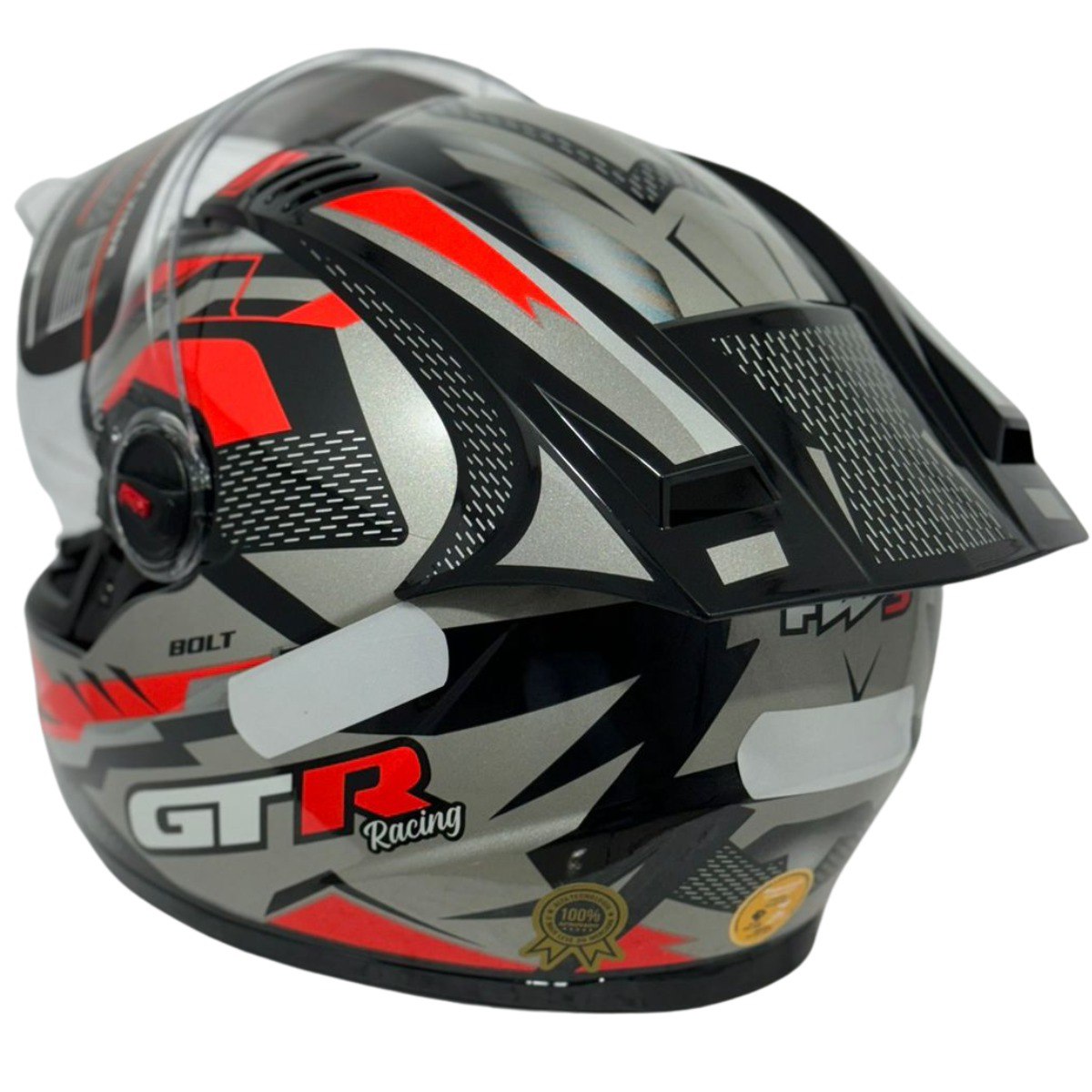 Capacete FW3 GT Racing Bolt Design Com Narigueira