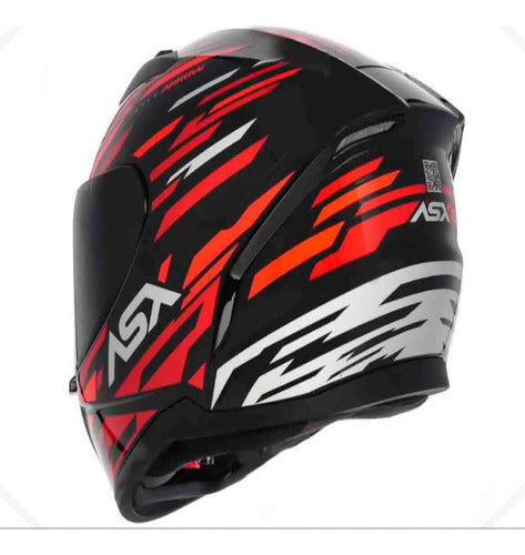 Capacete Asx City Arrow Vermelho Brilhante Integral