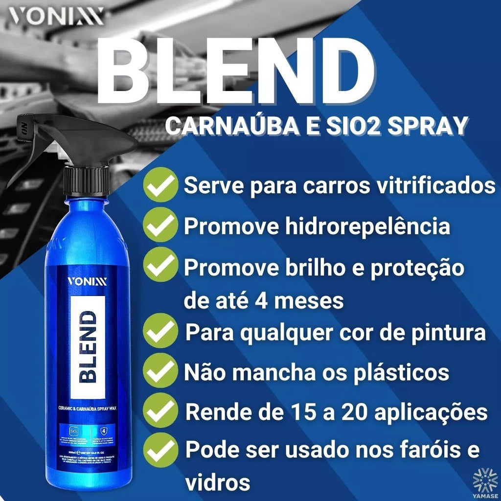 Cera Automotiva Vitrificadora Blend Vonixx Carnaúba 500 ml