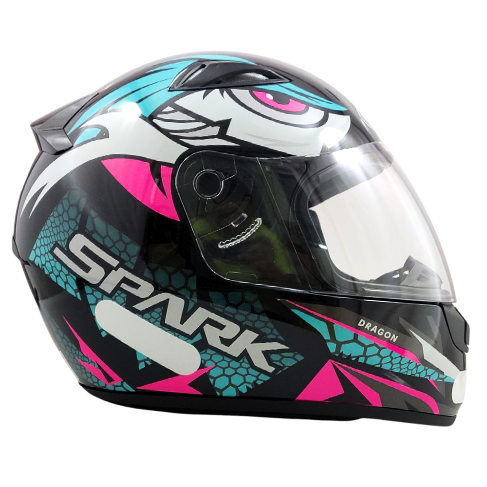 KIT Capacete Feminino Ebf New Spark Esportivo + Viseira Fumê