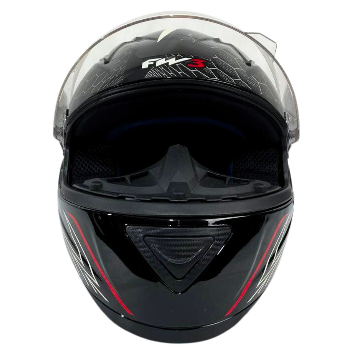 Kit Capacete Moto Fw3 Gt2 Com Narigueira + Viseira Fumê
