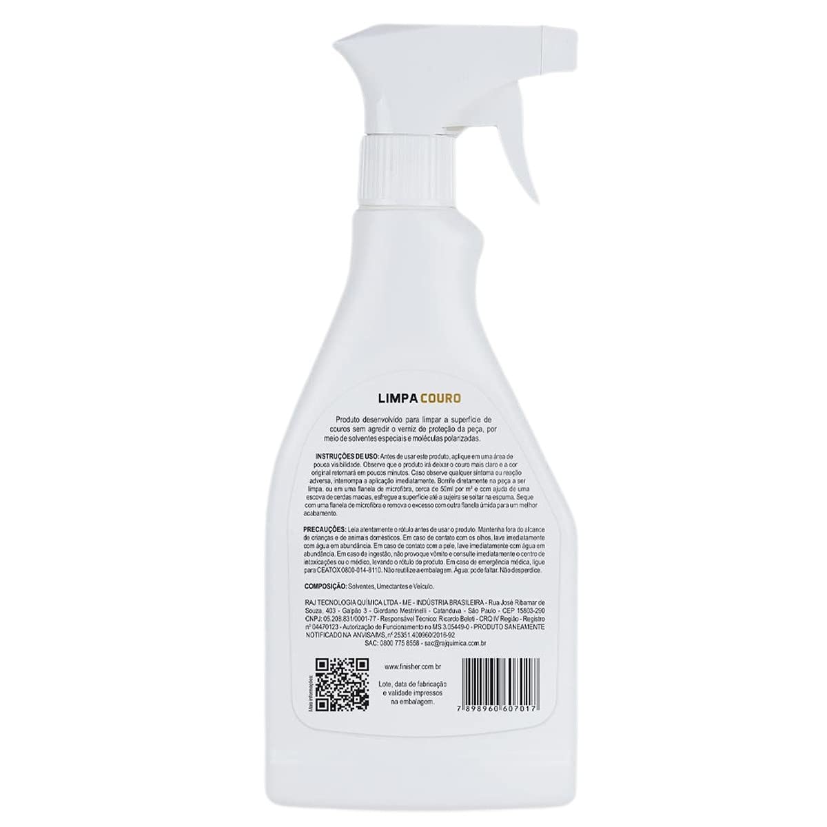 Limpa Couro Finisher Spray Limpa Couro Sem Agredir 500ml