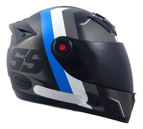 Capacete Mixs Mx5 Fechado Com Viseira Fumê E Narigueira