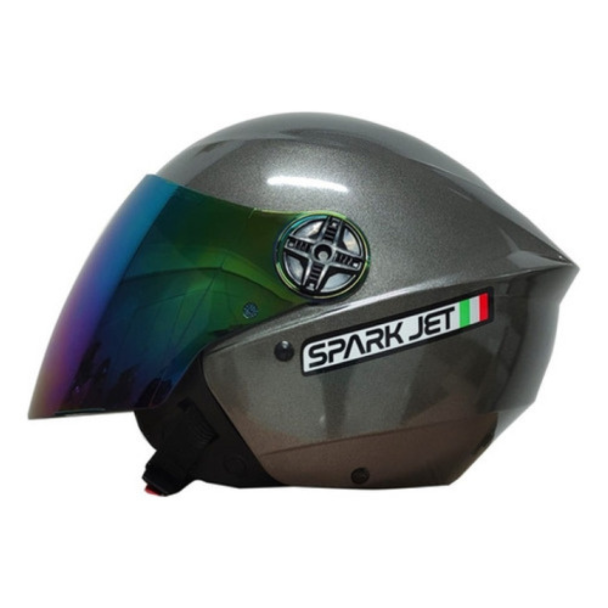 KIT Capacete Moto Ebf Spark Jet Aberto + Viseira Azul