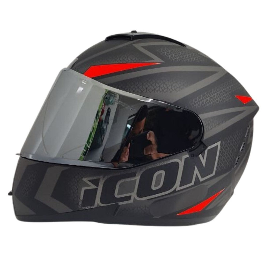 Kit Capacete Fechado Moto Peels Icon Fast + Vis Metalizada