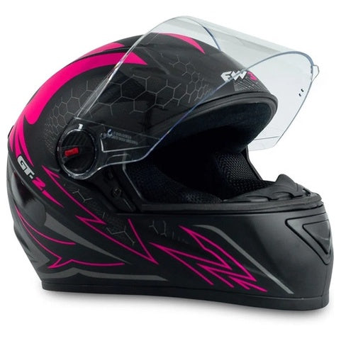 Capacete Fw3 Gt Com Viseira Fumê Narigueira Inmetro Fechado