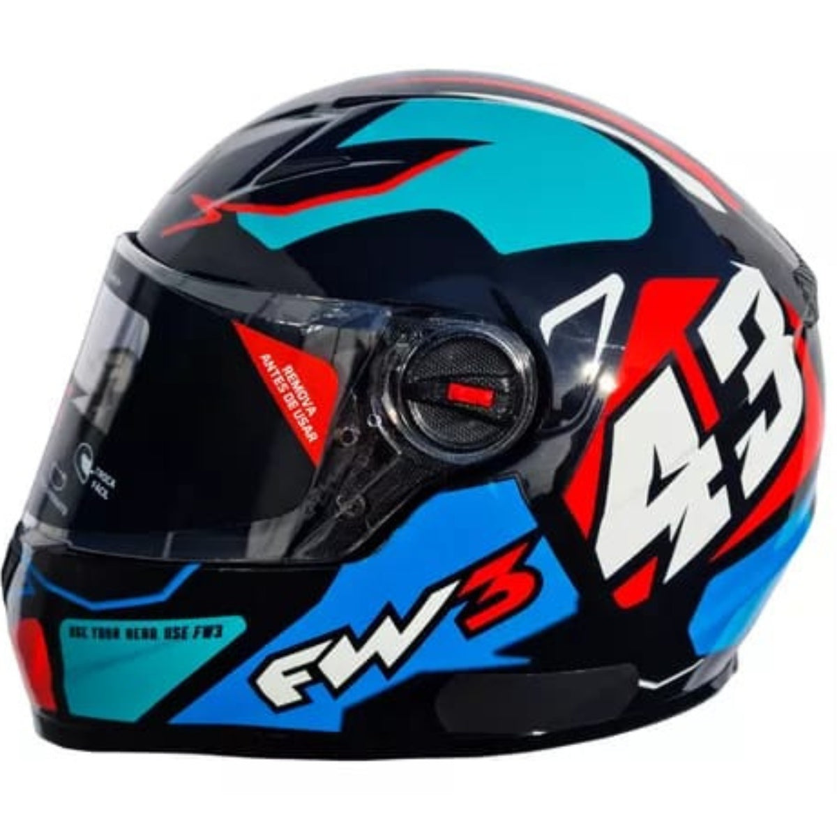 Capacete Fechado Fw3 Gtx 43 Com Oculos Interno