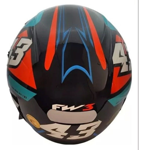 Capacete Fw3 X Open 43 Com Óculos Interno Aberto Top