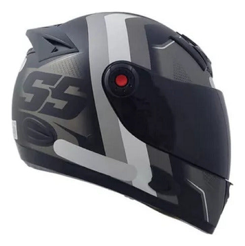 Capacete Mixs Mx5 Fechado Com Viseira Fumê E Narigueira