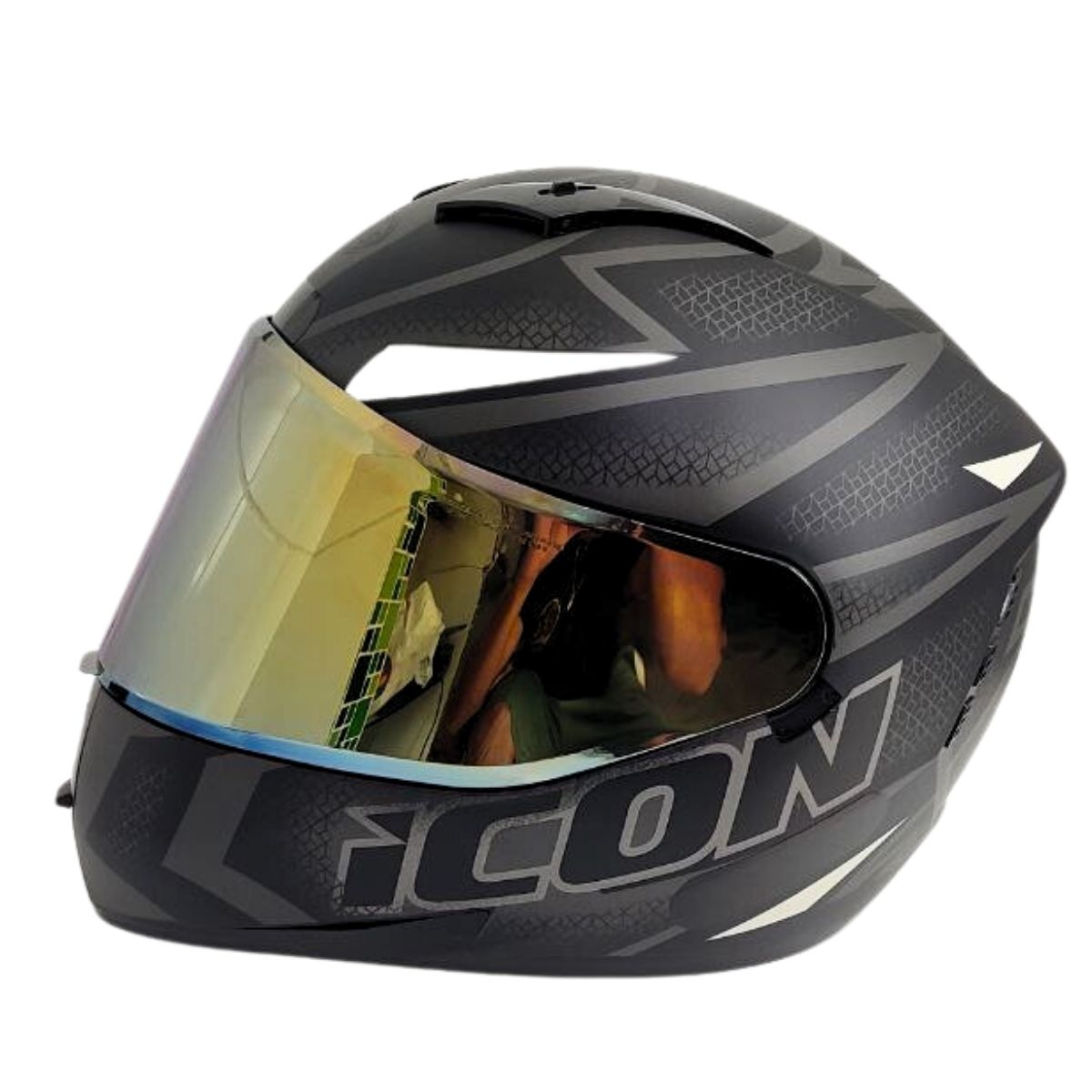 Kit Capacete Fechado Moto Peels Icon Fast + Viseira Dourada