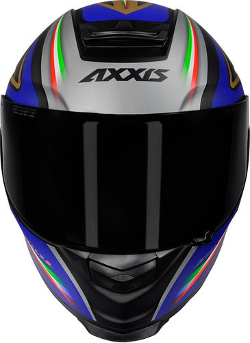 Capacete Fechado Moto Axxis By Mt Eagle Italy Preto Cinza