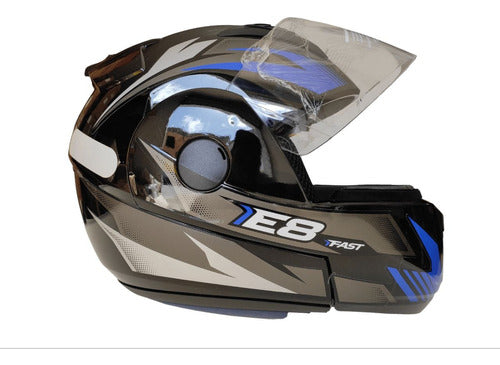 Capacete Articulado Ebf New E8 Robocop Escamoteável + Cores