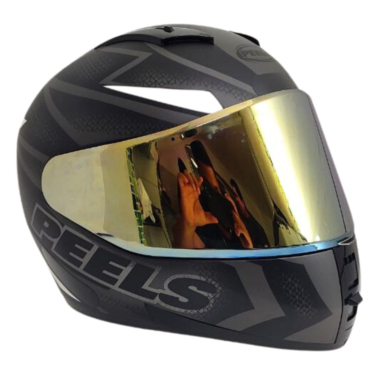 Kit Capacete Fechado Moto Peels Icon Fast + Viseira Dourada