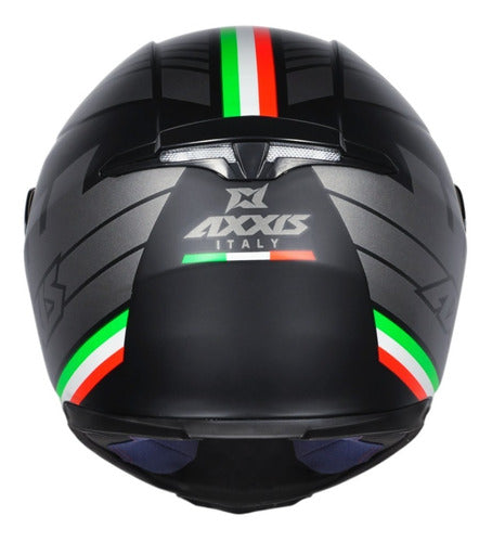 Capacete Fechado Moto Axxis By Mt Eagle Italy Preto Cinza