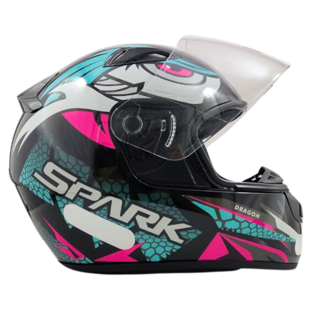 KIT Capacete Feminino Ebf New Spark Esportivo + Viseira Fumê