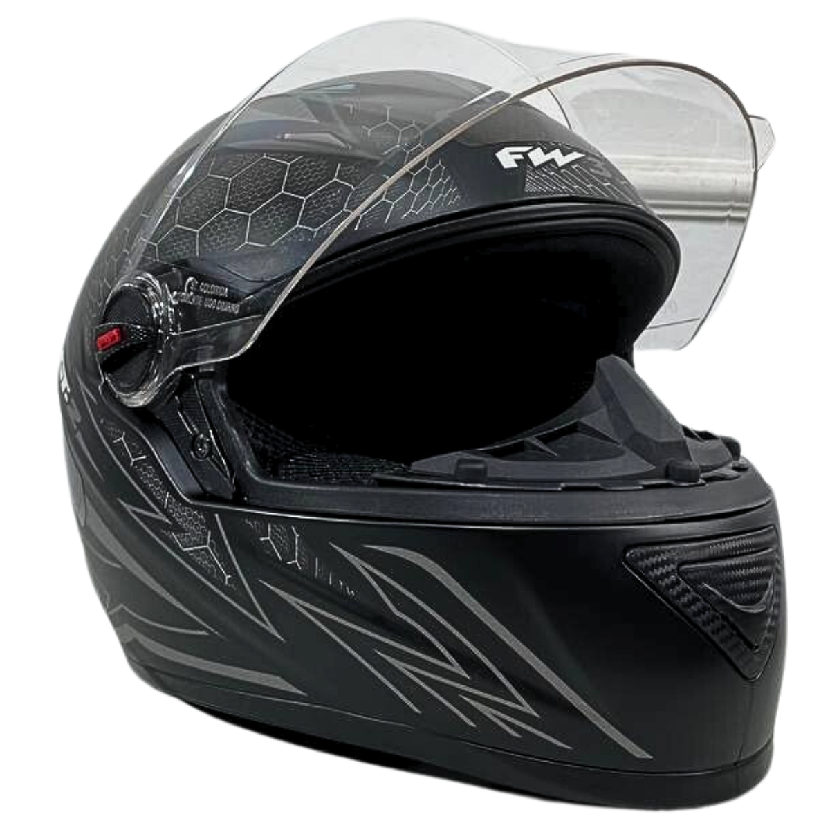 Capacete Moto Fw3 Gt2 Gt5 Viseira Cristal Com Narigueira
