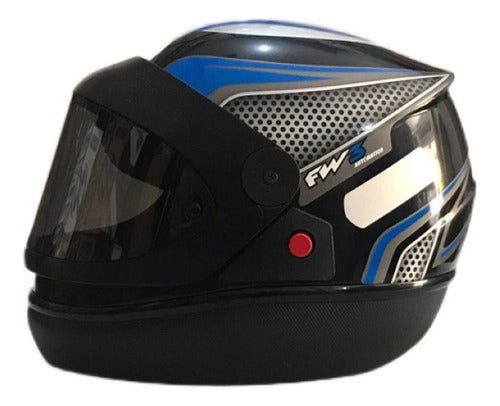 Capacete Moto Fechado Fw3 Automático Com Viseira Fumê