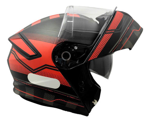 Capacete Escamoteável Xtroy Articulado Robocop C Óculos Fumê