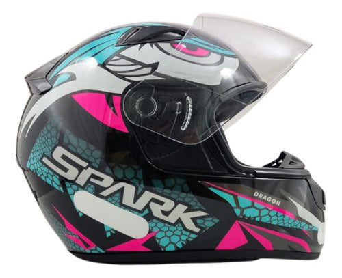 Capacete Moto Feminino Ebf New Spark Esportivo C/ Narigueira