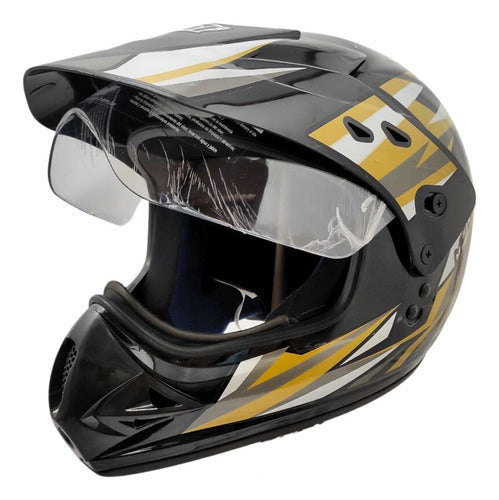 Capacete Ebf Motard New Street Moto Cross Fechado