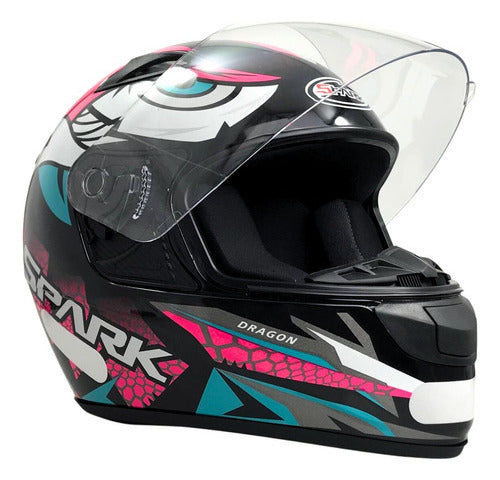 Capacete Moto Feminino Ebf New Spark Esportivo C/ Narigueira