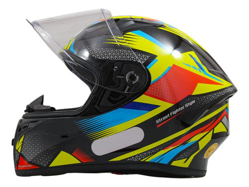 Kit Capacete Xtroy Esportivo Com Narigueira + Vis Camaleão