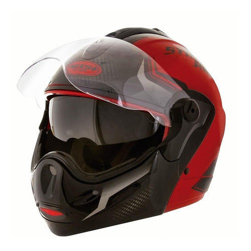 Capacete Escamoteável Mixs Captiva Street Rider Com Óculos