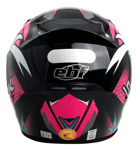 Capacete Moto Feminino Ebf New Spark Esportivo C/ Narigueira