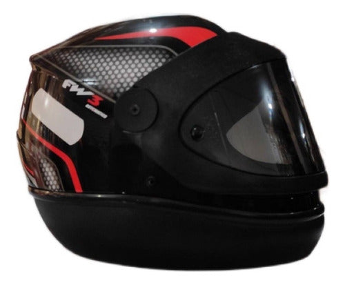 Capacete Moto Fechado Fw3 Automático Com Viseira Fumê