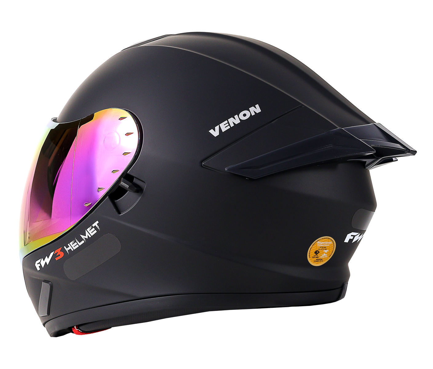 Capacete Moto Esportivo Fw3 Venon Óculos Solar Interno Mega Lopes