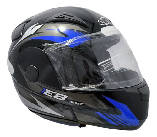 Capacete Articulado Ebf New E8 Robocop Escamoteável + Cores