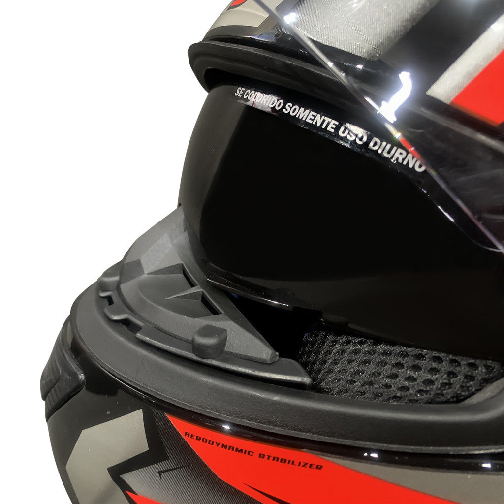 Capacete Fechado FW3 GT Racing Bolt Design Com Narigueira Esportivo