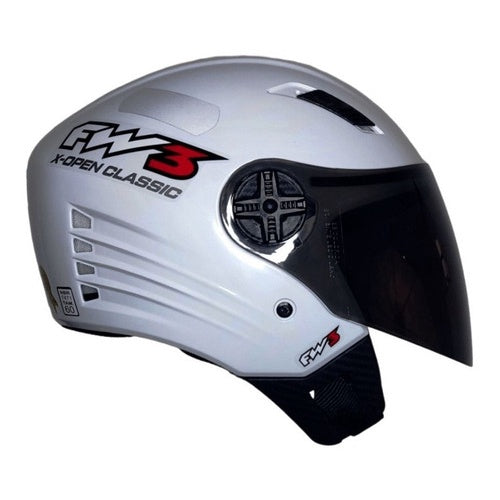 Capacete Aberto Fw3 X Open Com Viseira Fumê E Inmetro