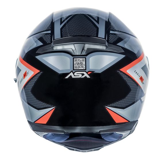Capacete Moto ASX Eagle Fast Brilhante Com óculos Solar Fumê