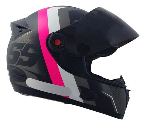 Capacete Mixs Mx5 Fechado Com Viseira Fumê E Narigueira