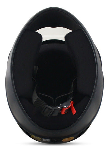 Capacete Para Moto Automático Preto Com Vermelho Modelo Fw3