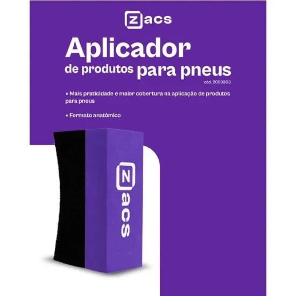 Aplicador De Pretinho Para Pneu Zacs Espuma Curvada
