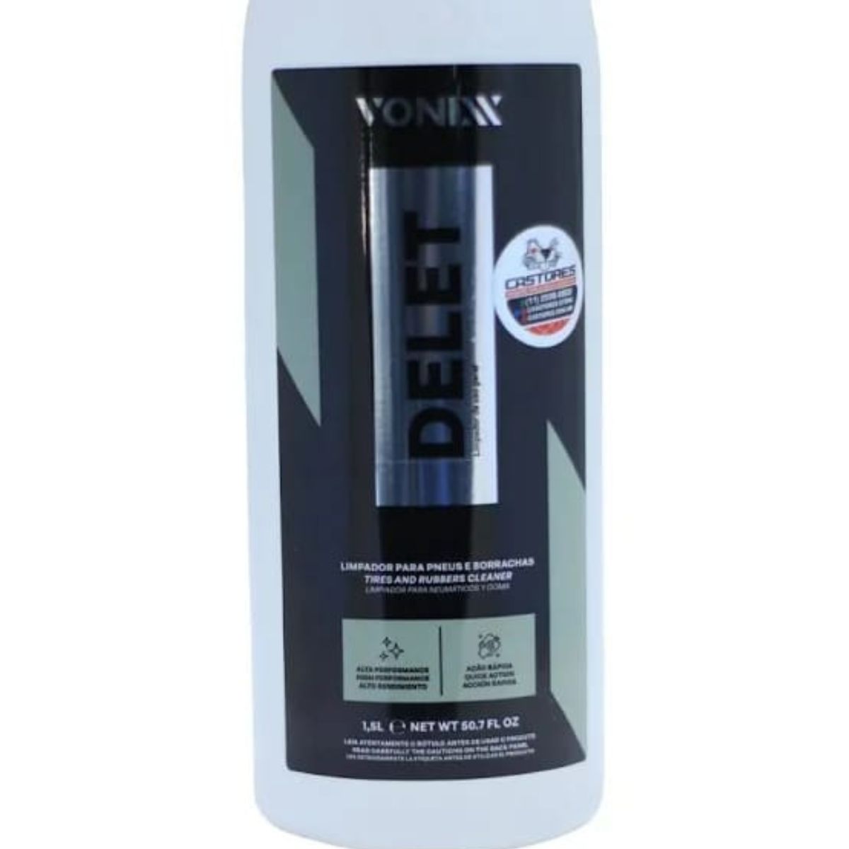 DELET 1,5L VONIXX Limpador De Pneus e Borrachas