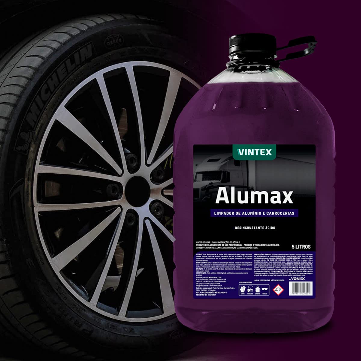 Limpador De Alumínio E Carrocerias Alumax 5 Litros Vonixx