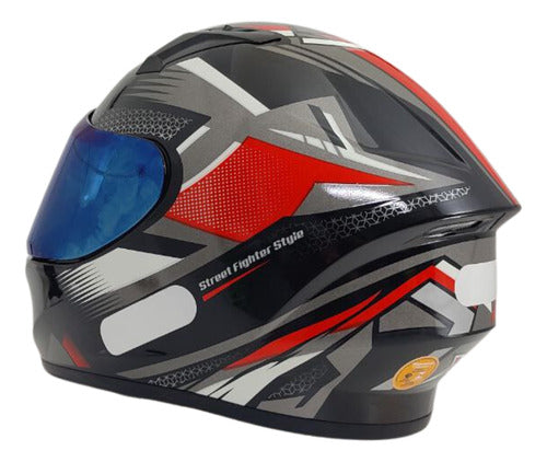 Kit Capacete Xtroy Esportivo Com Narigueira + Vis Camaleão