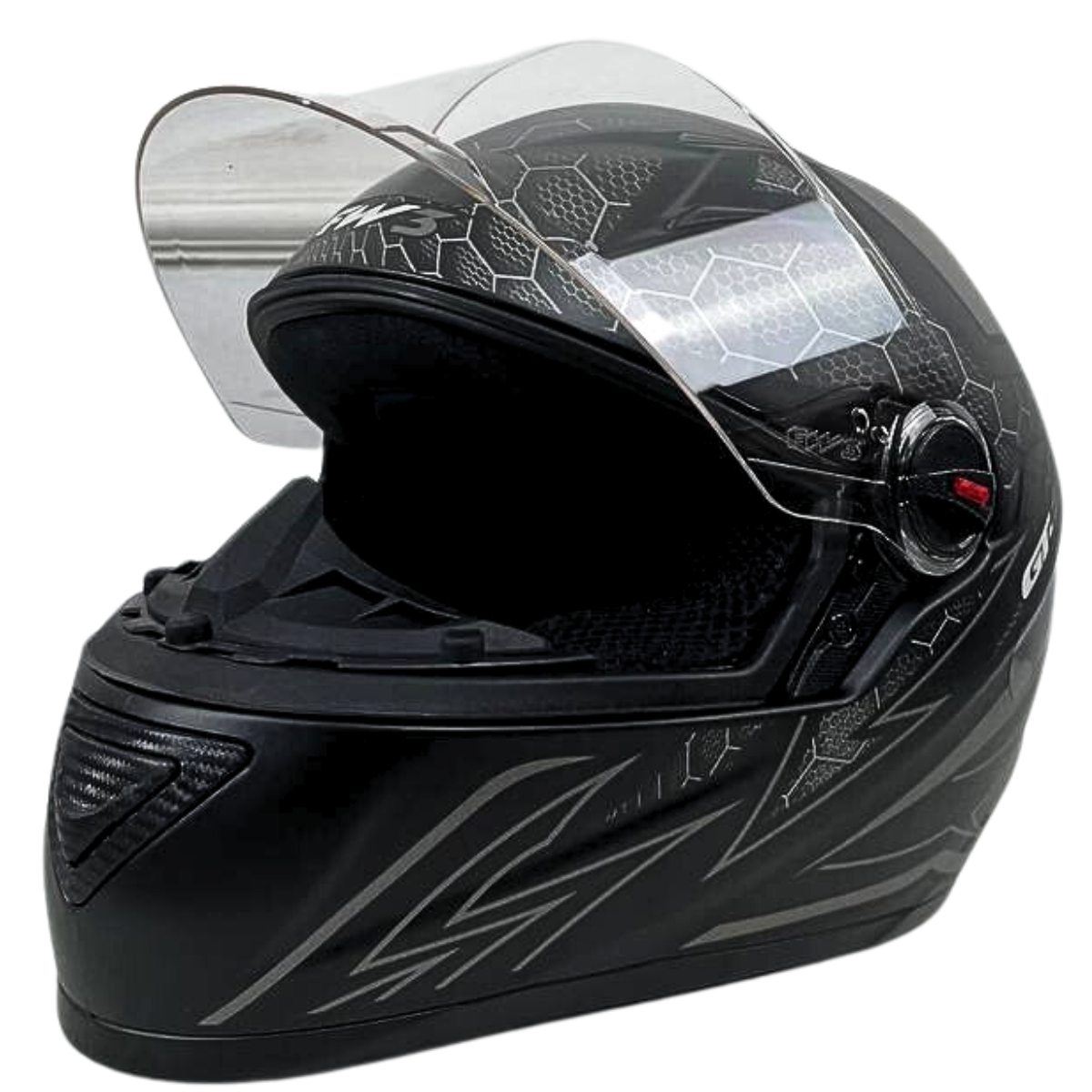 Capacete Moto Fw3 Gt2 Gt5 Viseira Cristal Com Narigueira